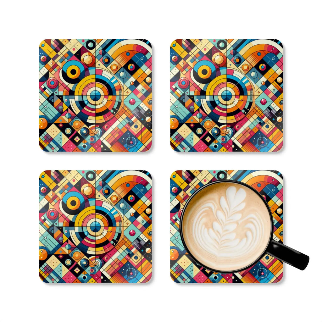 Corkwood Coaster Set - Vibrant Table Protection - DipaliZ