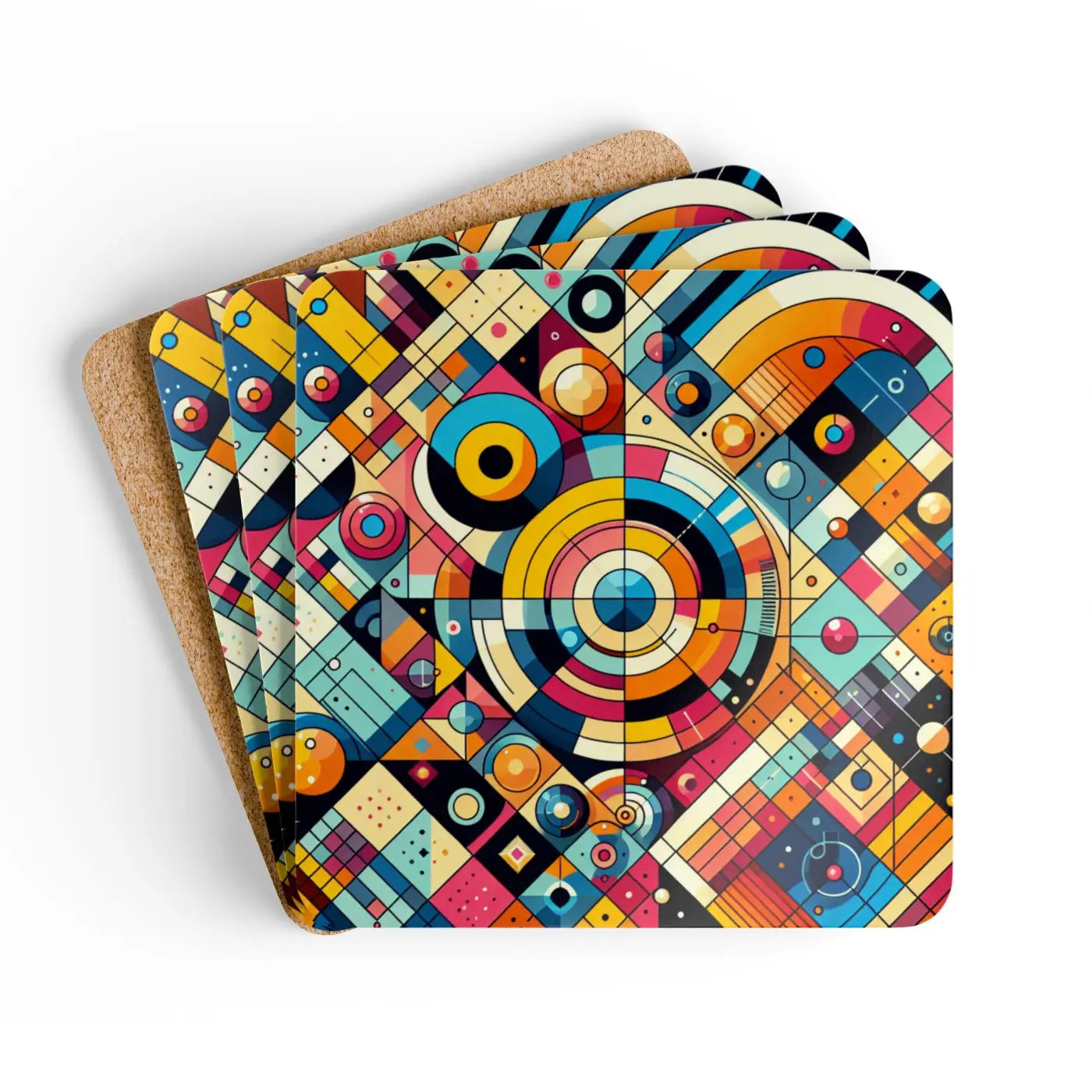 Corkwood Coaster Set - Vibrant Table Protection - DipaliZ