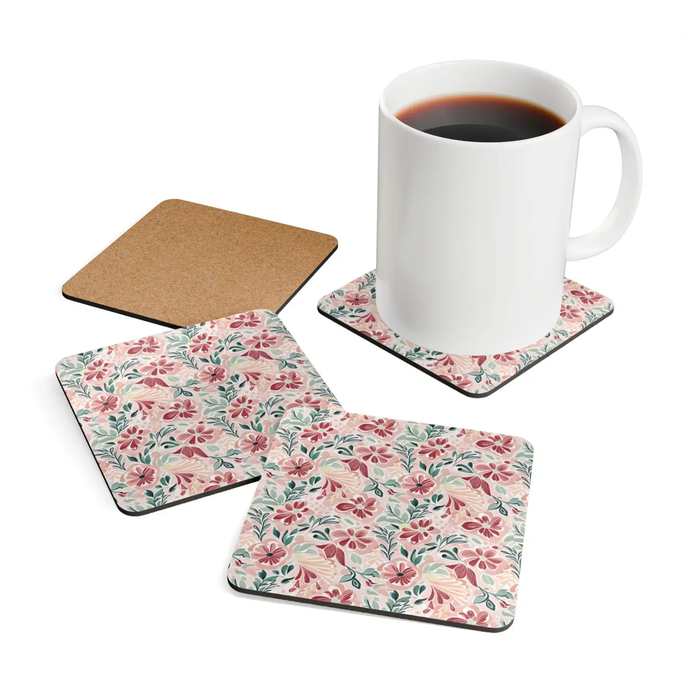 Corkwood Coaster Set - Stylish Surface Protection - DipaliZ