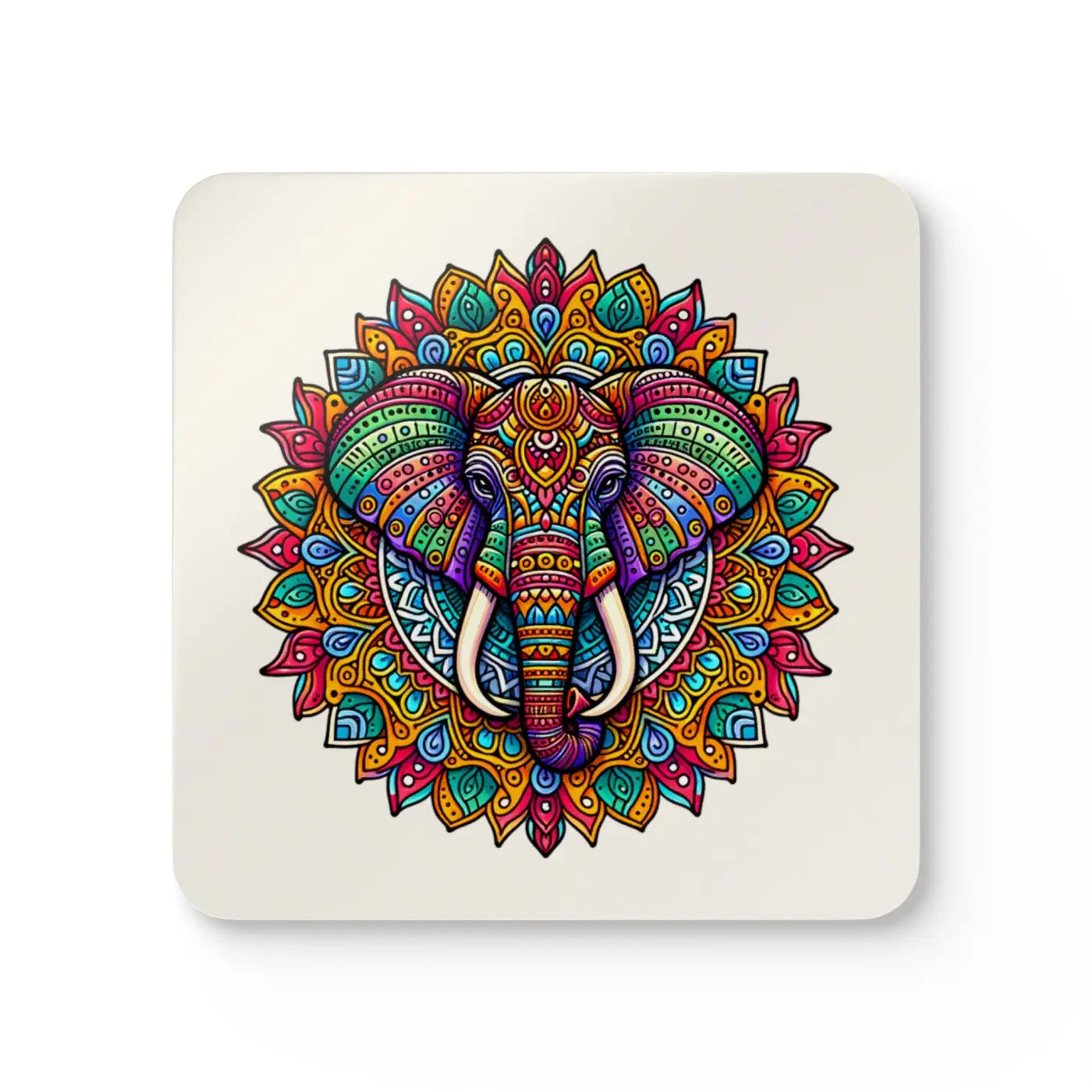 Corkwood Coaster Set - Elephant Design Home Decor - DipaliZ