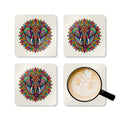 Corkwood Coaster Set - Elephant Design Home Decor - DipaliZ