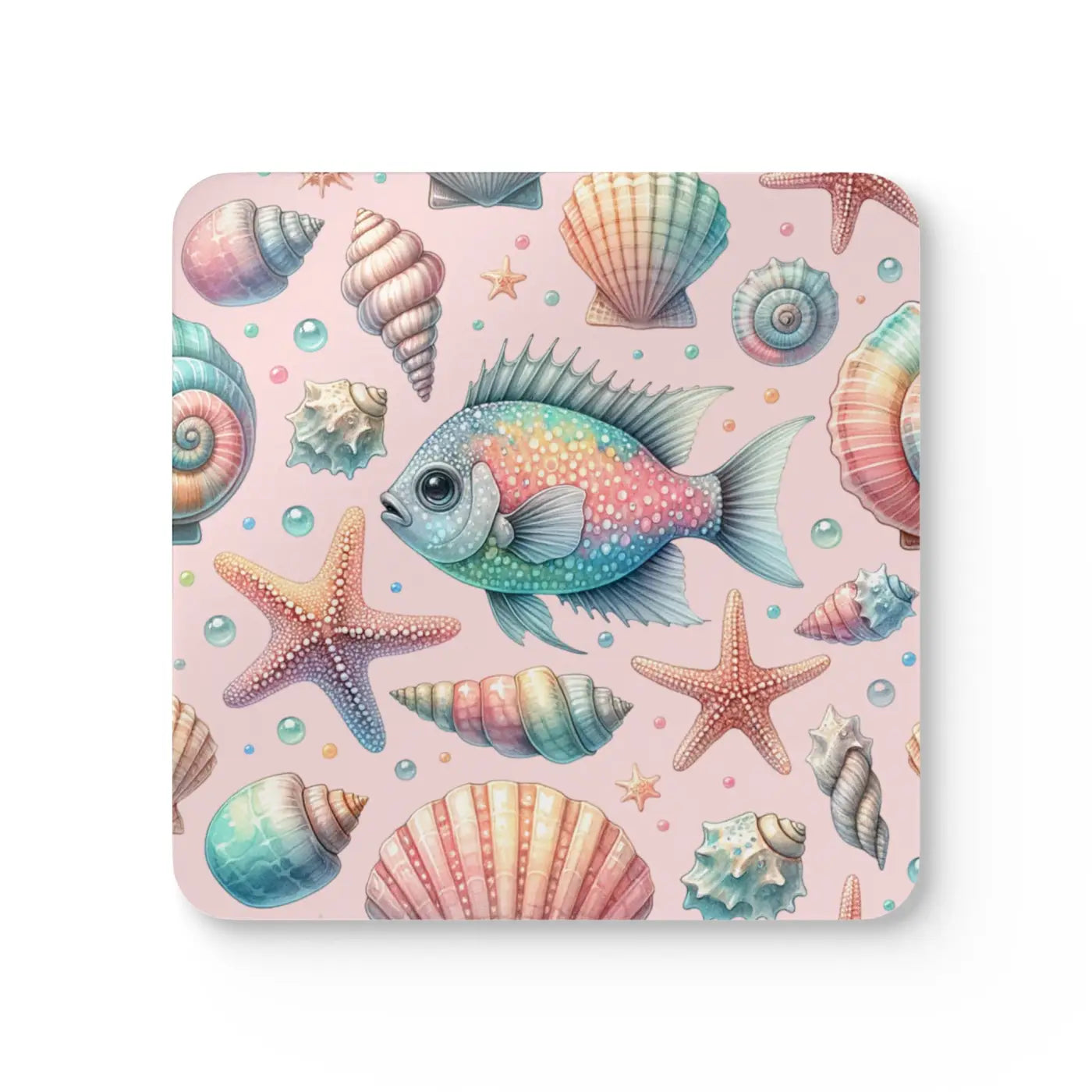 Ocean Corkwood Coaster Set - Marine Art Protection - DipaliZ