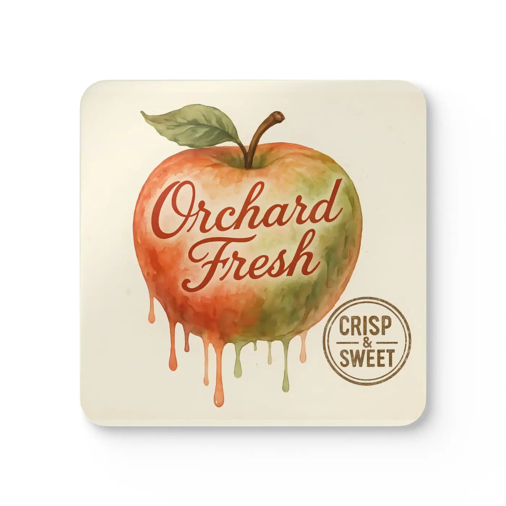 Premium Corkwood Coaster Set - Orchard Fresh Design - DipaliZ