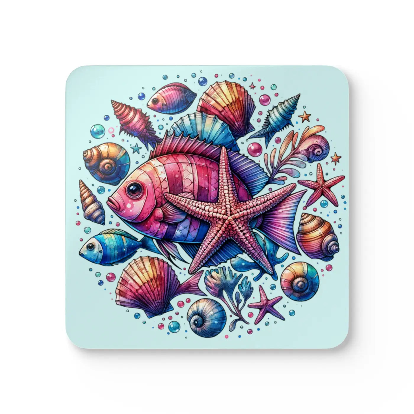 Coastal Corkwood Coaster Set - Seaside Vibes Protection - DipaliZ
