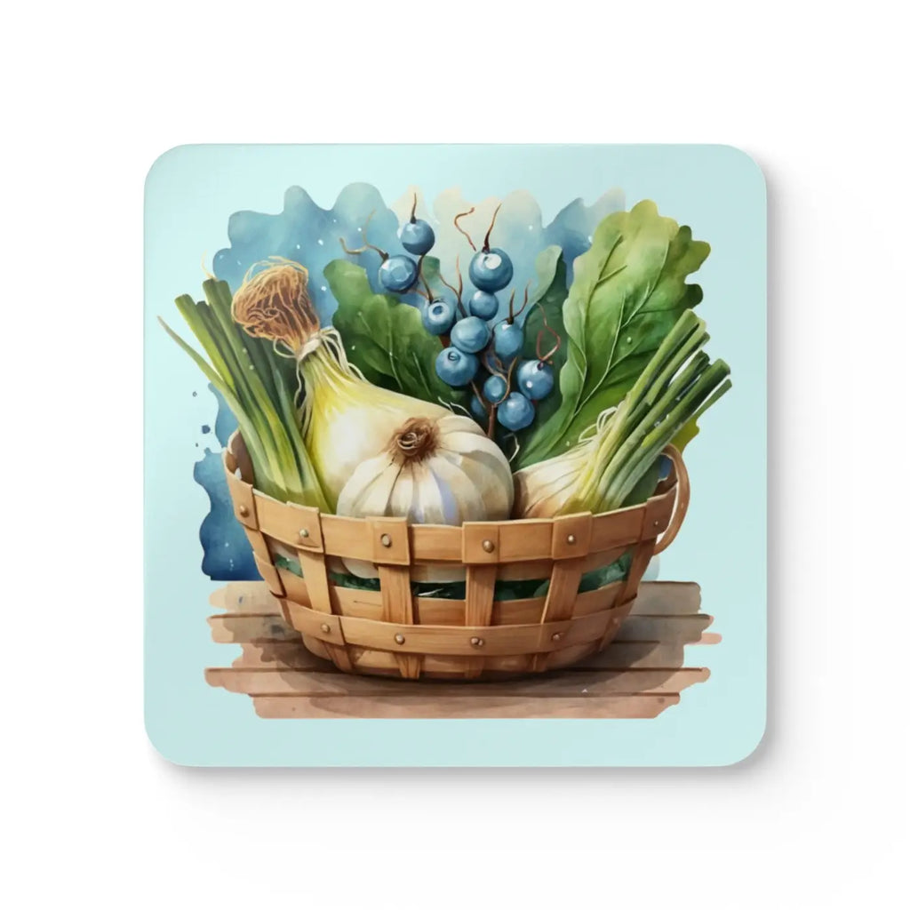 Corkwood Coaster Set - Spring Veggie Design - DipaliZ