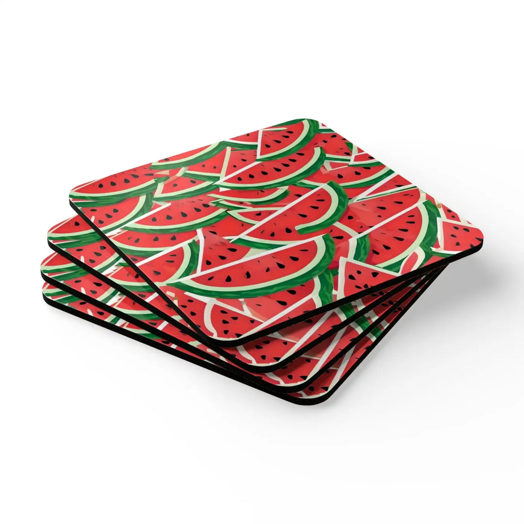 Shimmering Watermelon Coaster Set - Prevent Sliding - DipaliZ
