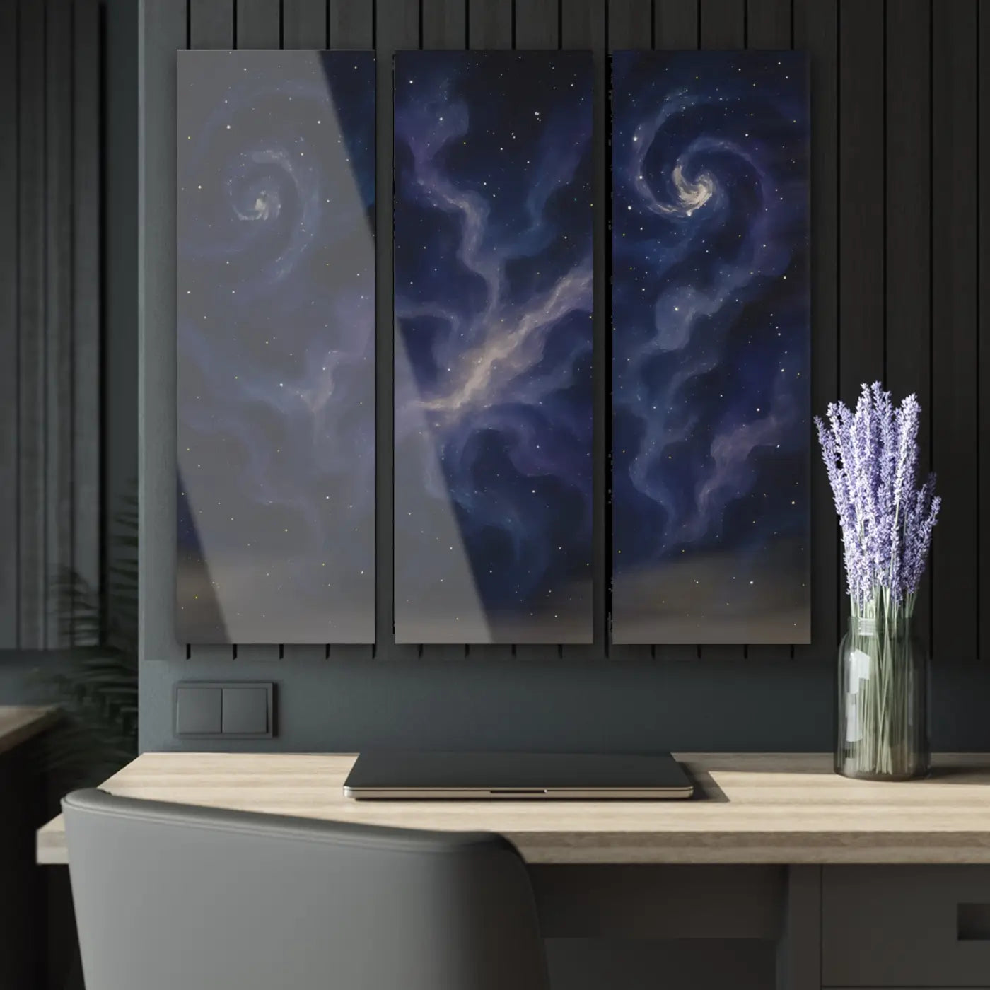 Cosmic Acrylic Wall Art - Space Decor Vibe Triptych - DipaliZ