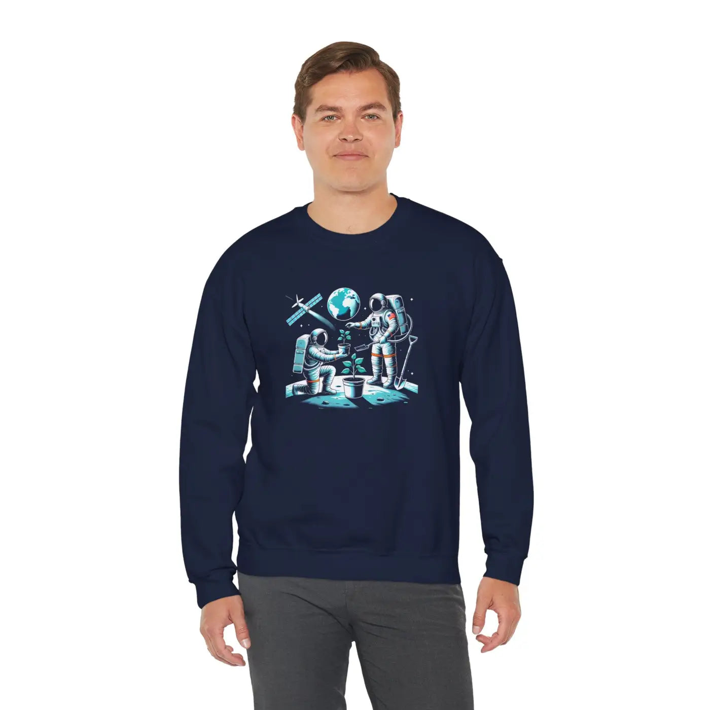 Cozy Astronaut Crewneck Sweatshirt - Space Comfort - DipaliZ