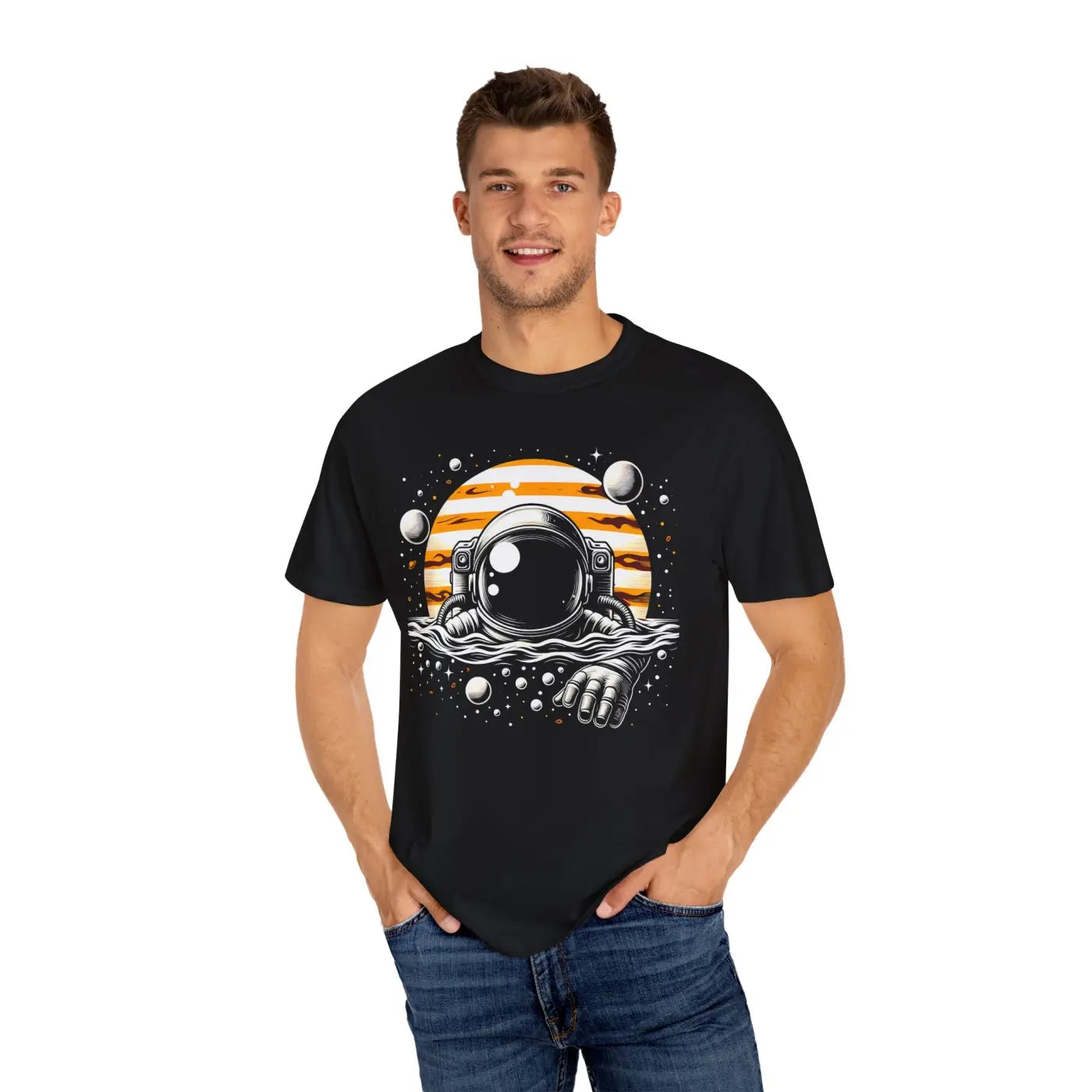 Cosmic Camera Unisex Garment-Dyed T-Shirt - Space Design - DipaliZ