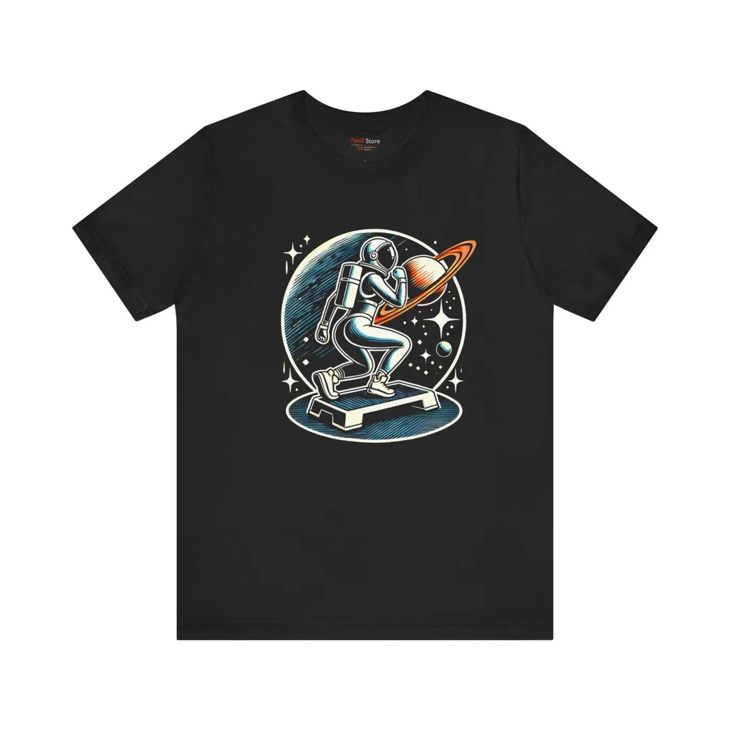 Cosmic Explorer Unisex Jersey Tee Retro Space Design - DipaliZ
