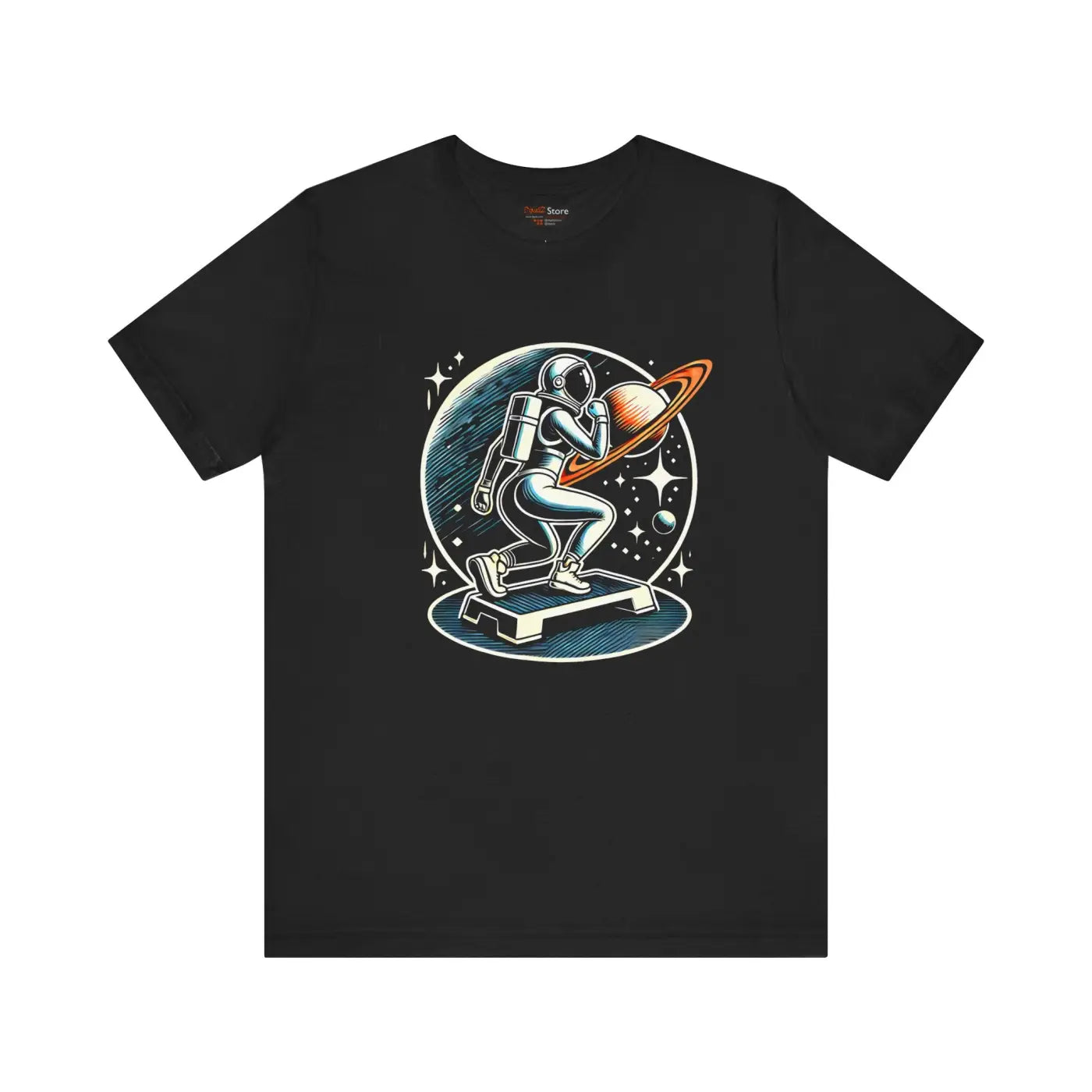 Cosmic Explorer Unisex Jersey Tee Retro Space Design - DipaliZ