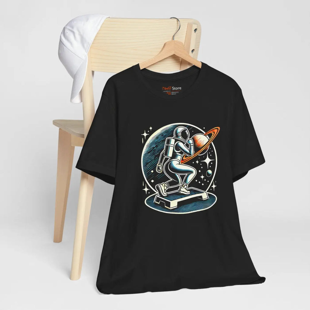 Cosmic Explorer Unisex Jersey Tee Retro Space Design - DipaliZ