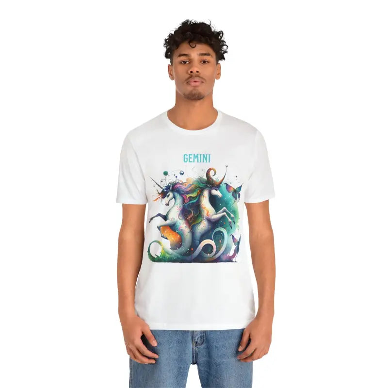 Cosmic Gemini Jersey Short Sleeve Tee - Unisex Stellar - DipaliZ