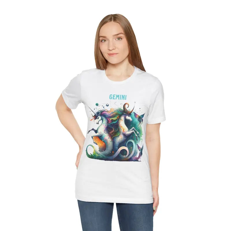 Cosmic Gemini Jersey Short Sleeve Tee - Unisex Stellar - DipaliZ