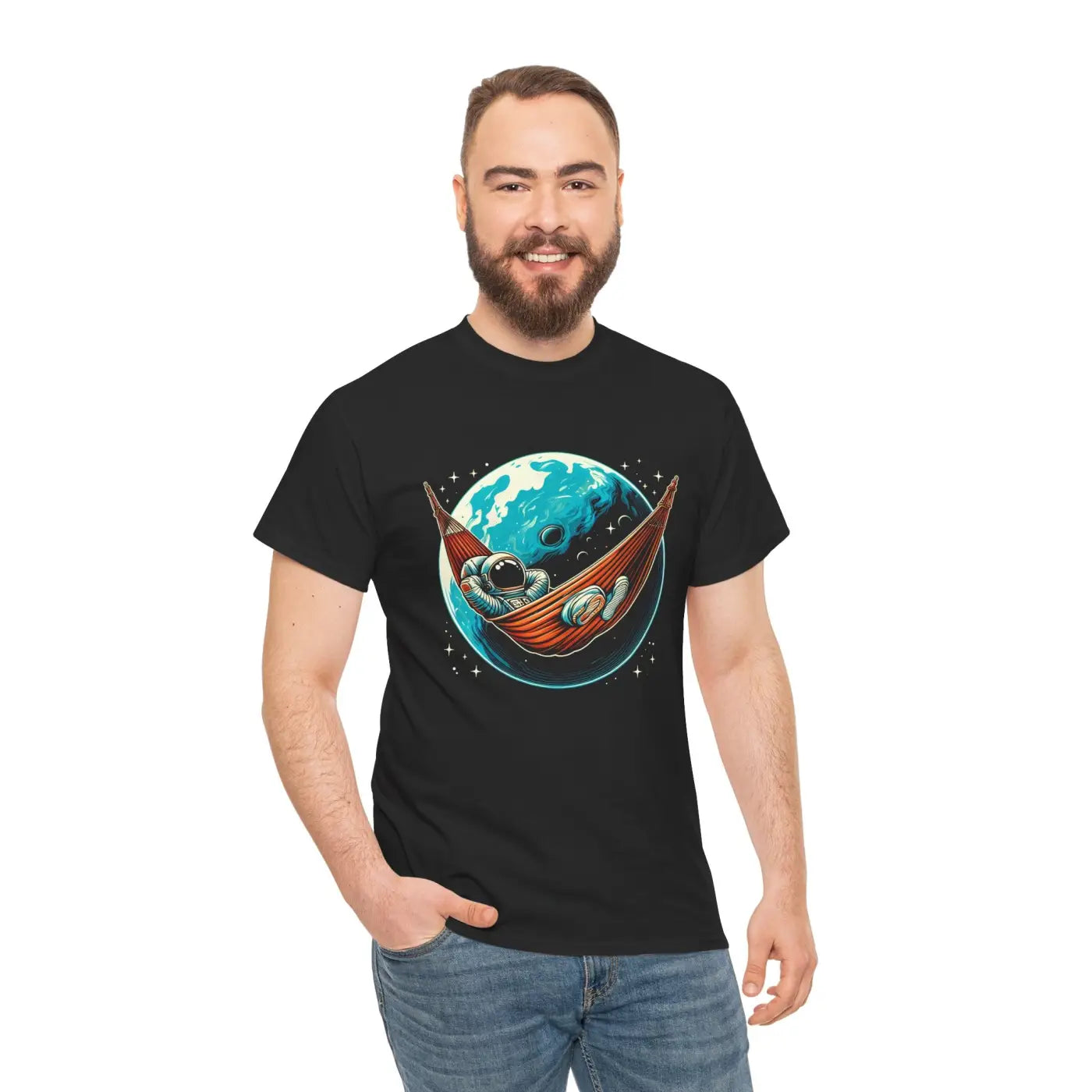 Cosmic Hammock Unisex Heavy Cotton Tee - Adventure Style - DipaliZ