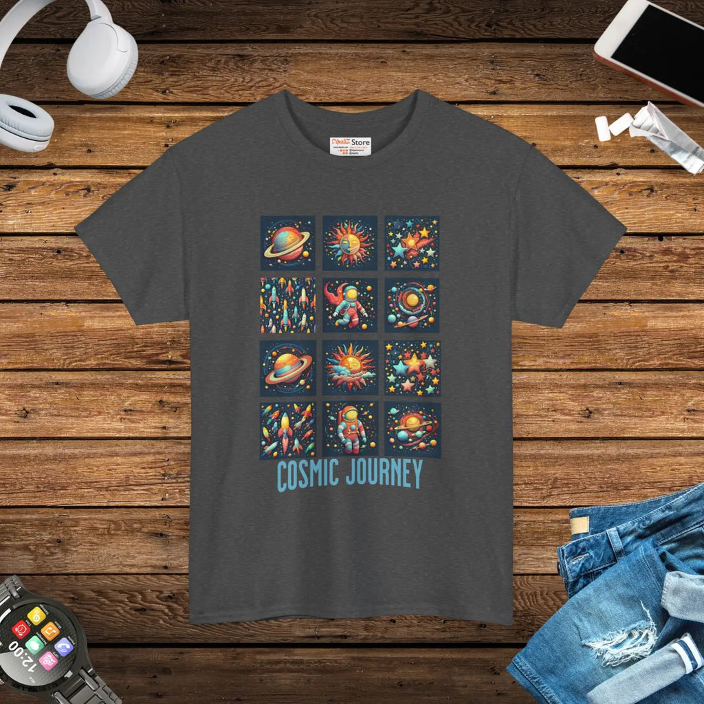 Cosmic Journey Unisex Heavy Cotton Tee - Interstellar Style - DipaliZ