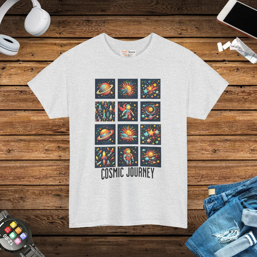 Cosmic Journey Unisex Heavy Cotton Tee - Interstellar Style - DipaliZ