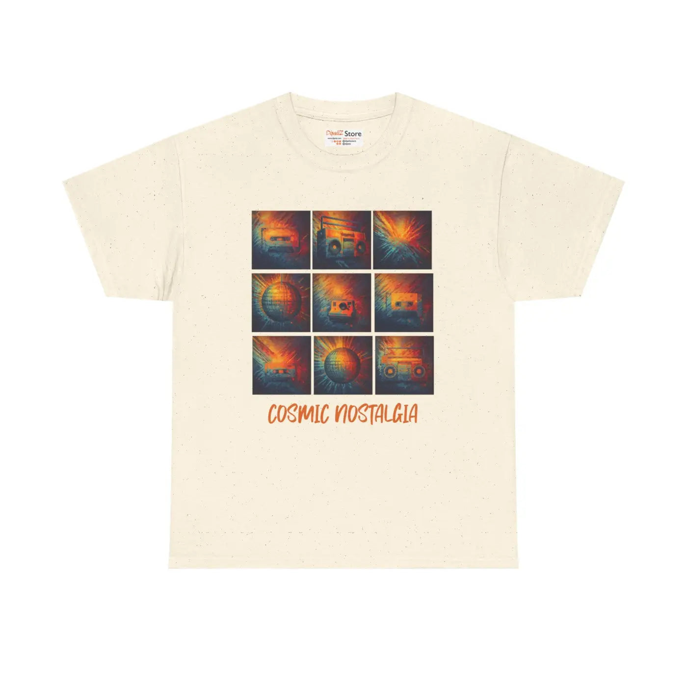 Cosmic Nostalgia Unisex Heavy Cotton Tee - Retro Vibes - DipaliZ