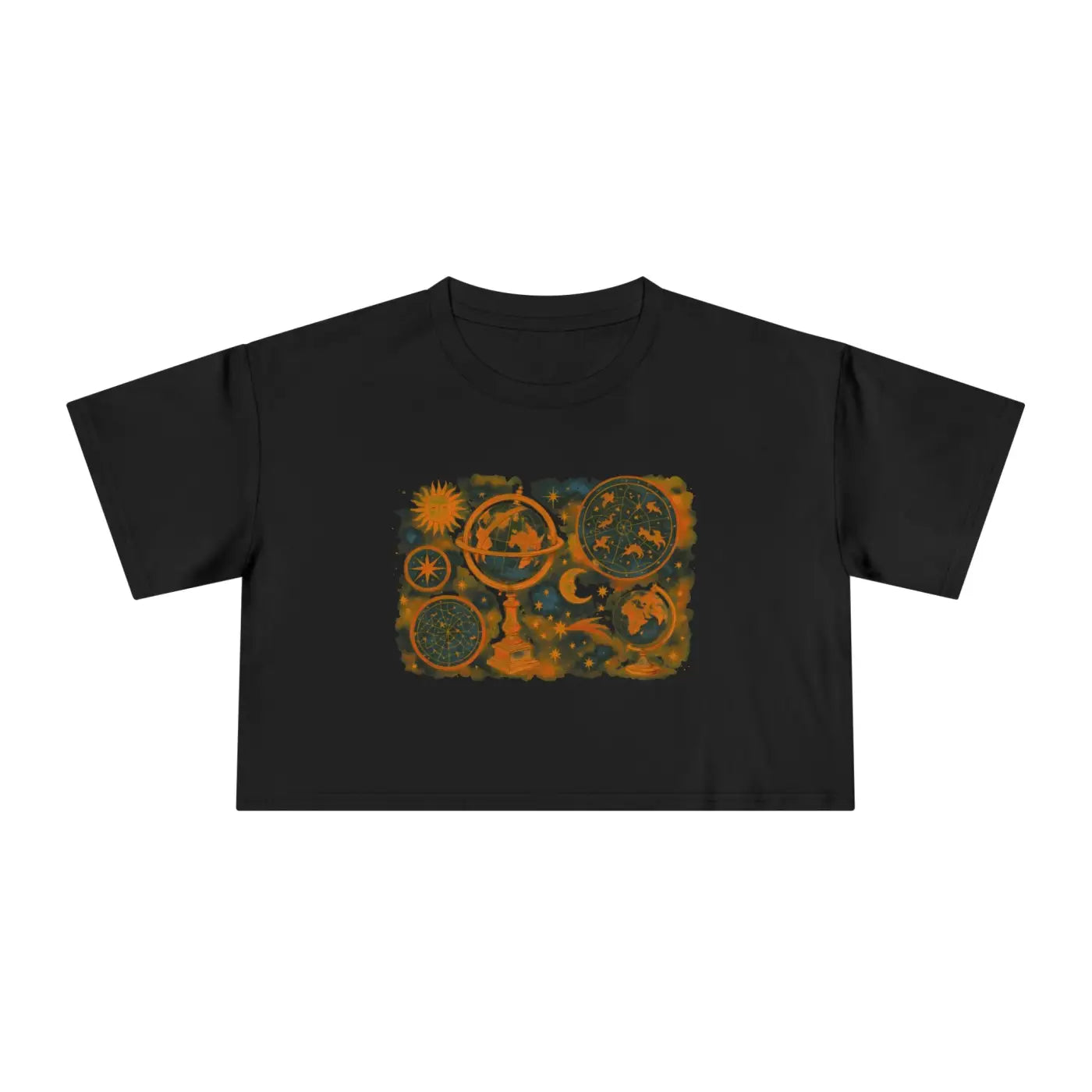 Cosmic Vibes Crop Tee - Women's Party Festival Top - DipaliZ