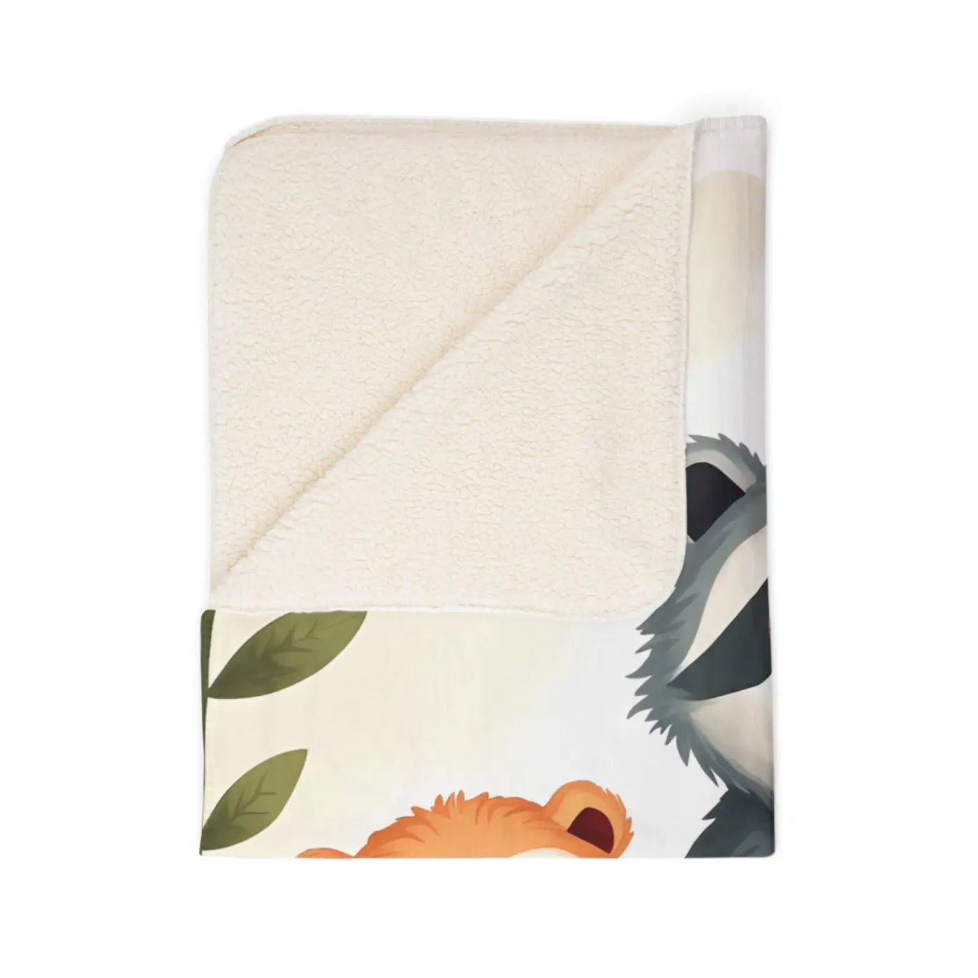 Cozy Animal Friends Fleece Sherpa Blanket - Warm and Whimsical - DipaliZ