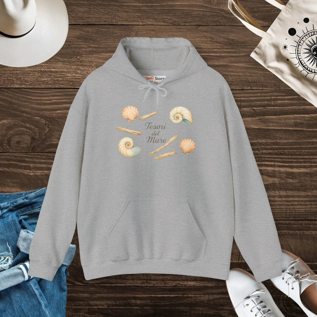 Beach Vibes Hooded Sweatshirt - Cozy Ocean Style - DipaliZ