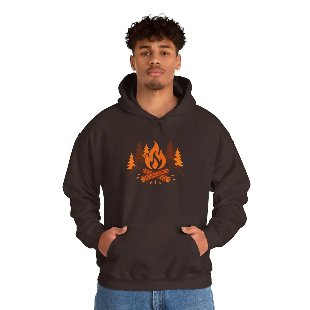 Cozy Campfire Hoodie - Unisex Heavy Blend for Nature Lovers - DipaliZ