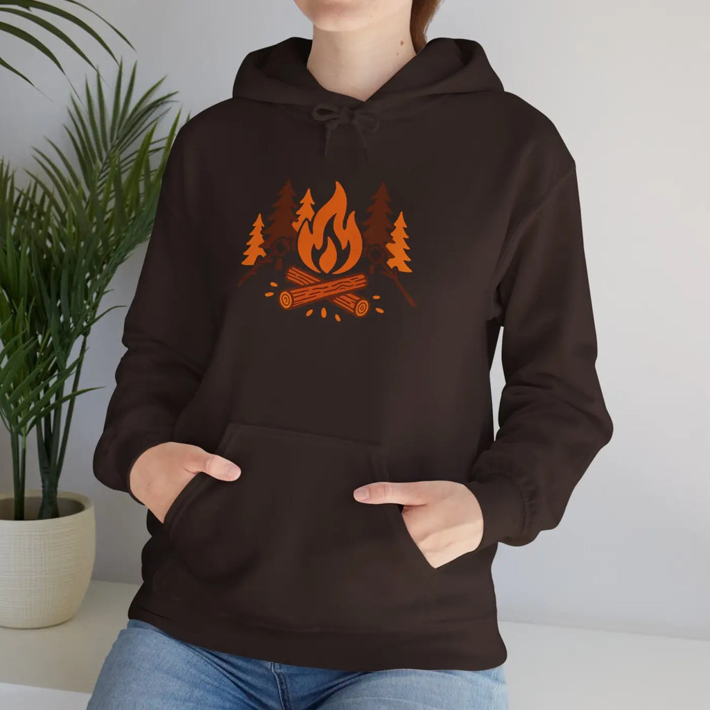 Cozy Campfire Hoodie - Unisex Heavy Blend for Nature Lovers - DipaliZ