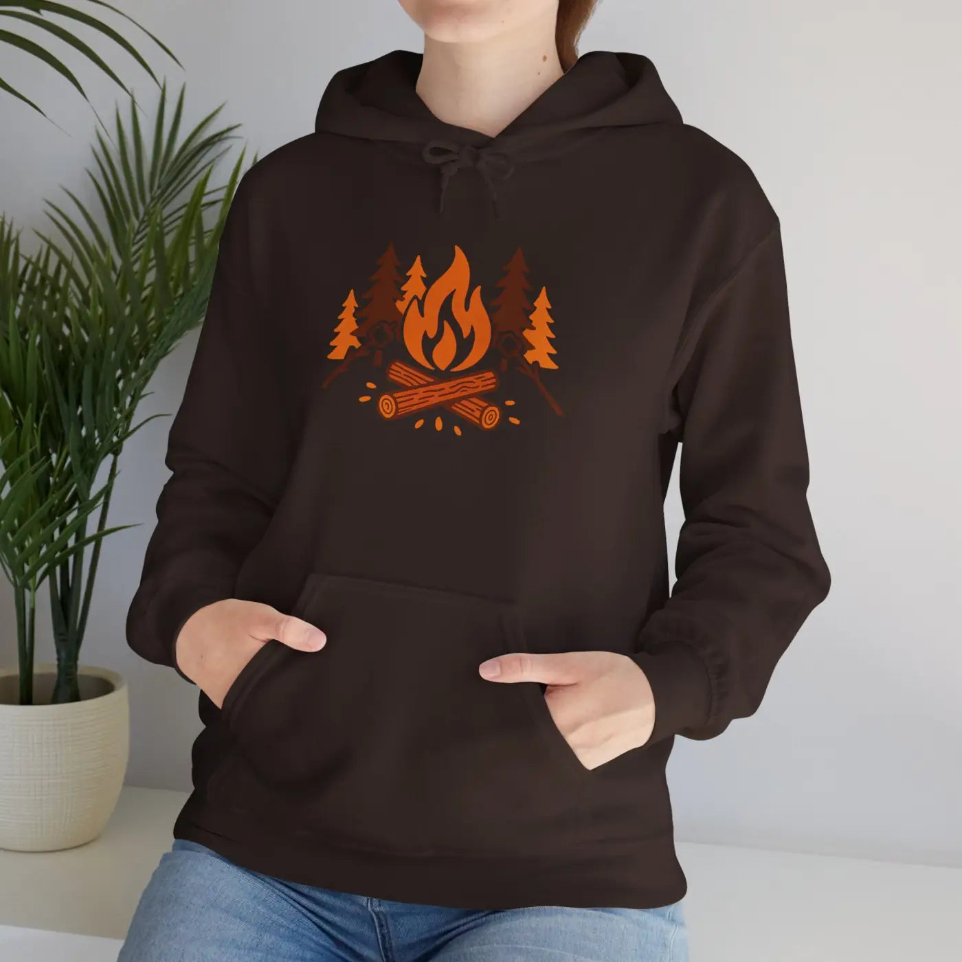 Cozy Campfire Hoodie - Unisex Heavy Blend for Nature Lovers - DipaliZ