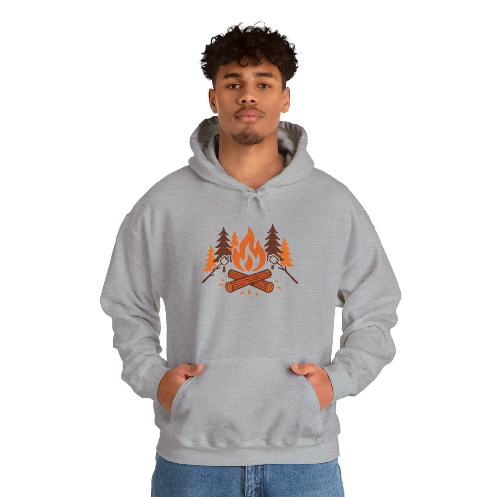 Cozy Campfire Hoodie - Unisex Heavy Blend for Nature Lovers - DipaliZ