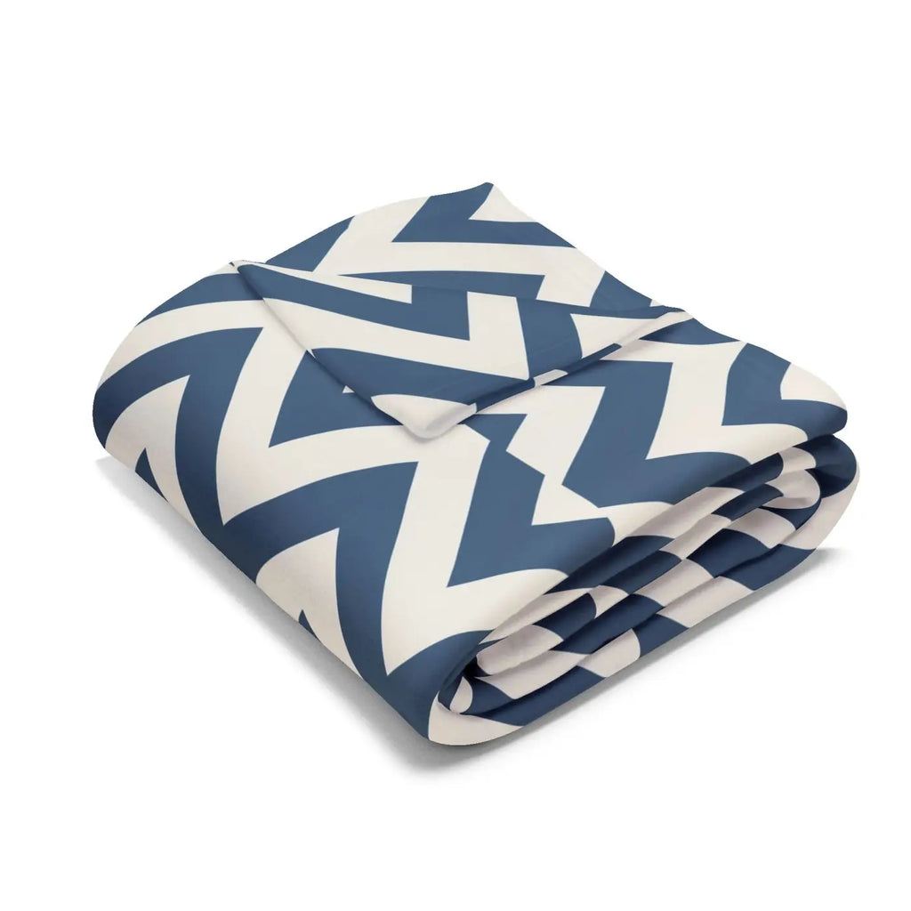 Chevron Arctic Fleece Blanket - Cozy Nights Home Decor - DipaliZ