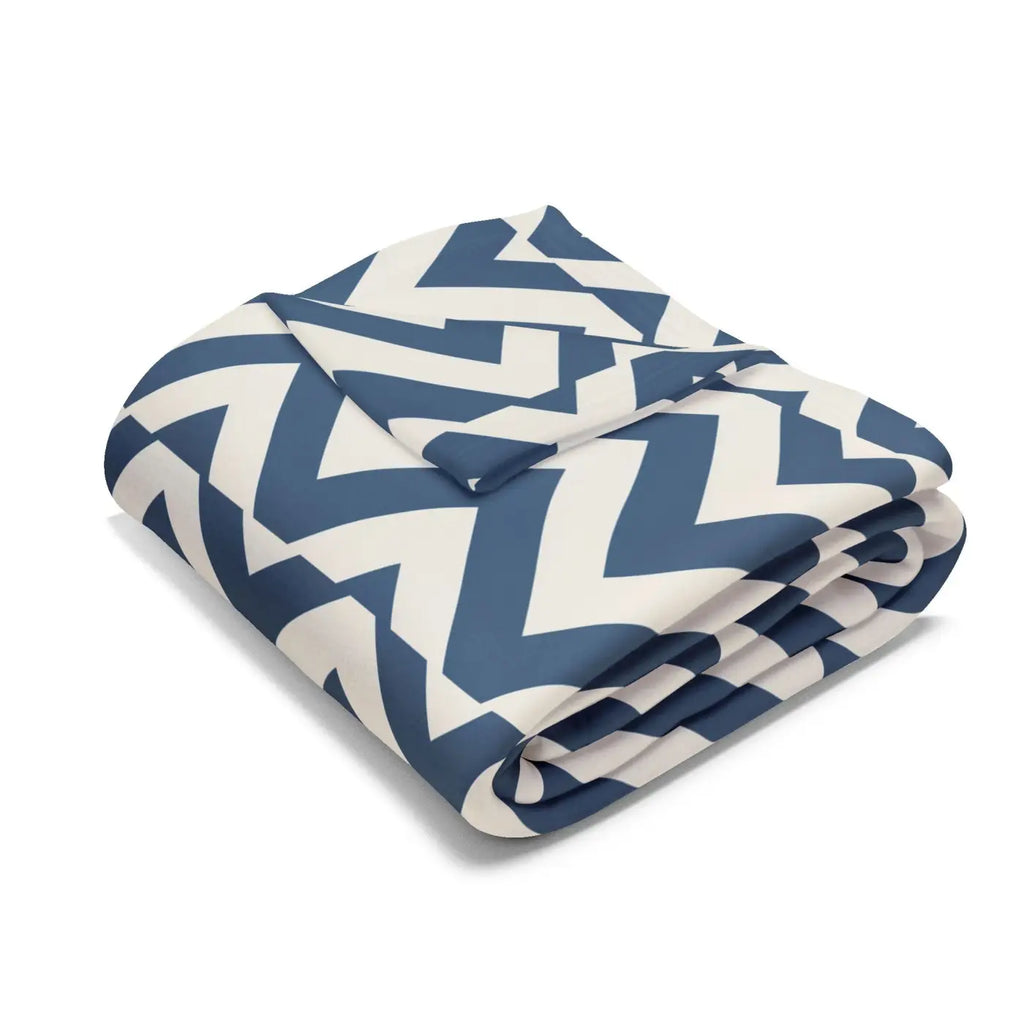 Chevron Arctic Fleece Blanket - Cozy Nights Home Decor - DipaliZ