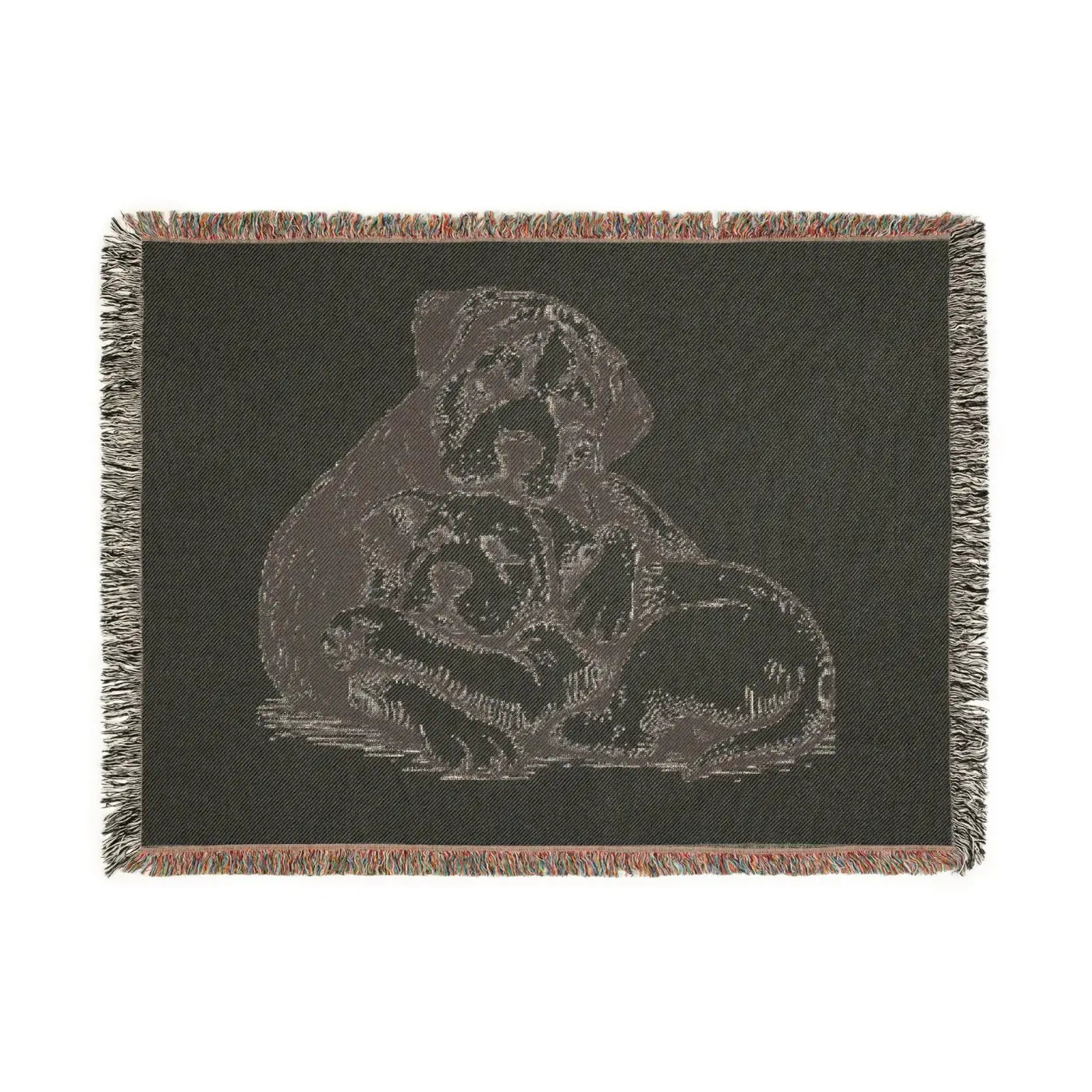 Cozy Dog Lovers Woven Blanket - Adorable Puppy Design - DipaliZ