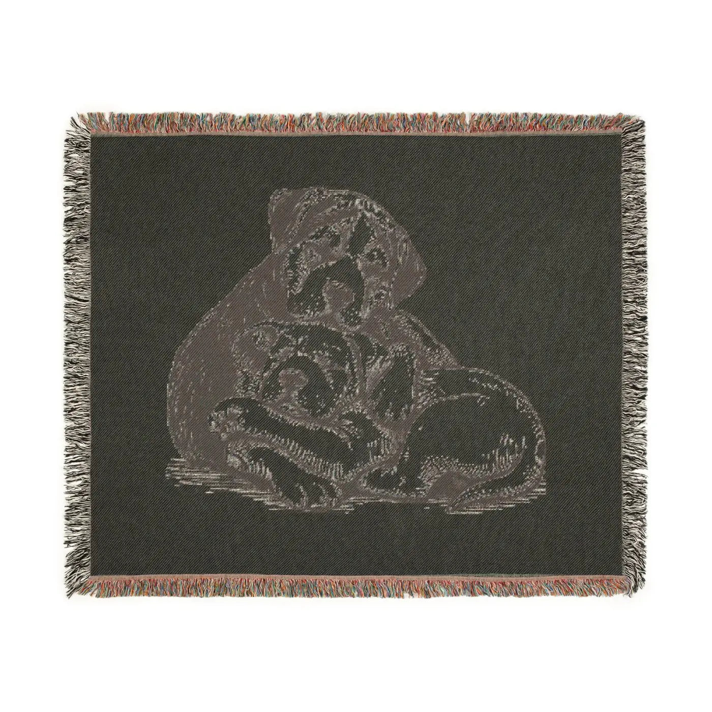 Cozy Dog Lovers Woven Blanket - Adorable Puppy Design - DipaliZ