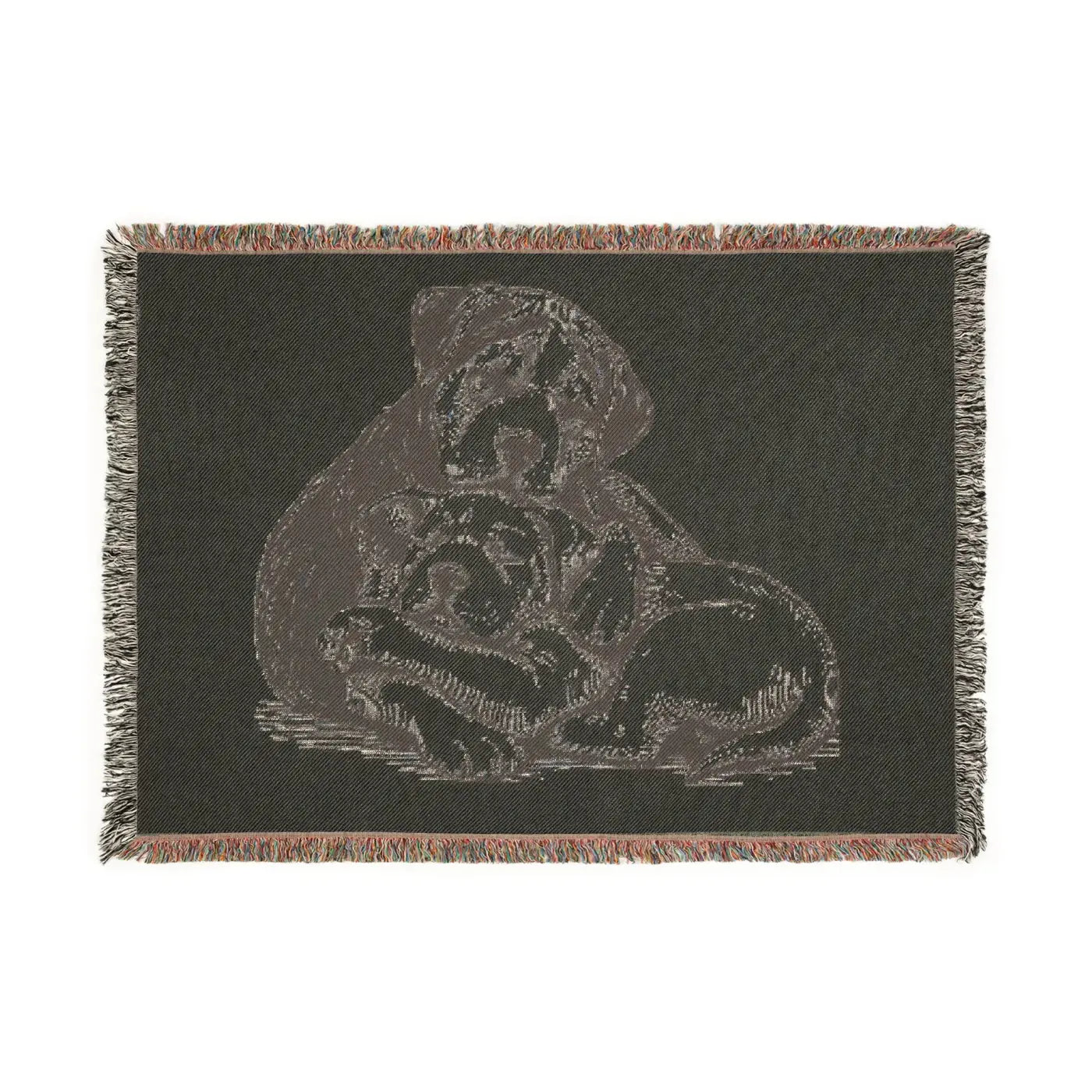 Cozy Dog Lovers Woven Blanket - Adorable Puppy Design - DipaliZ