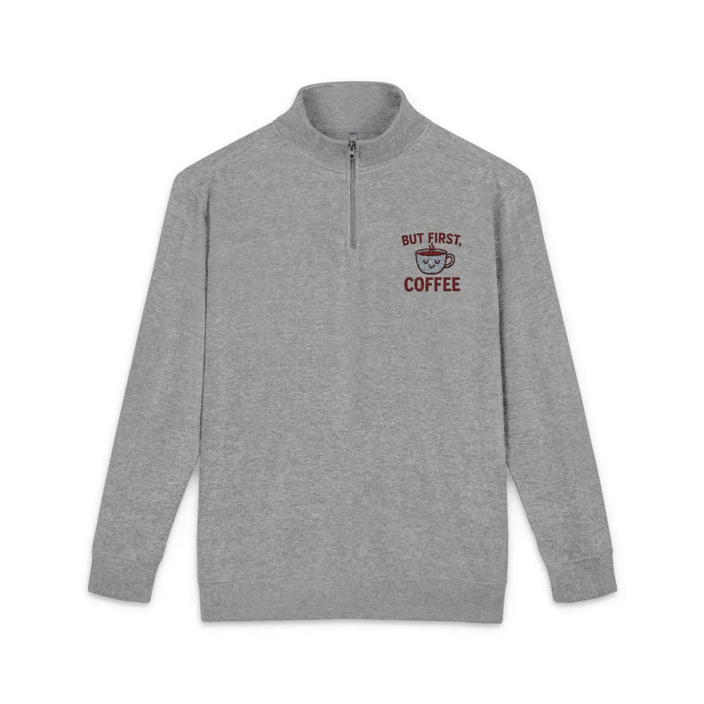 Premium Fleece Pullover - Coffee Lovers Embroidered Design - DipaliZ
