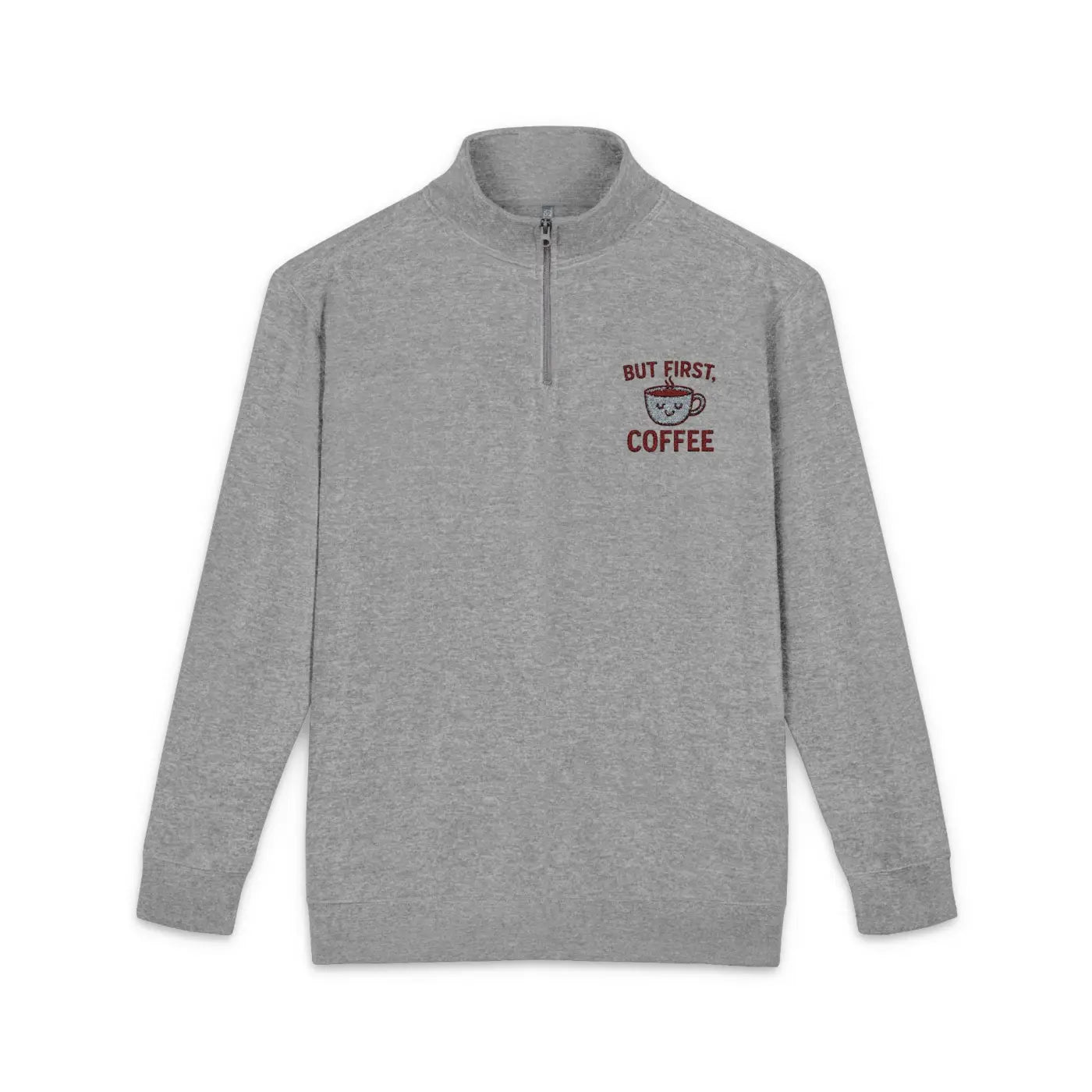 Premium Fleece Pullover - Coffee Lovers Embroidered Design - DipaliZ