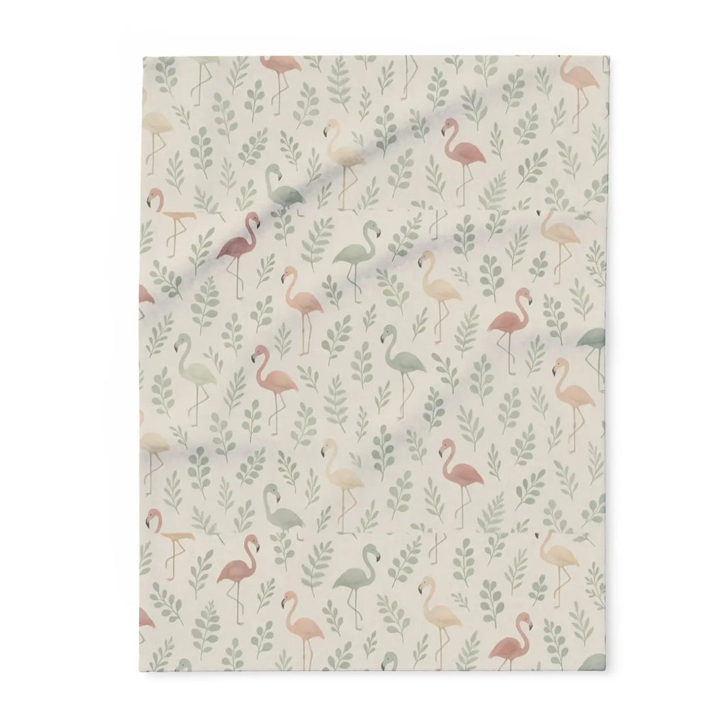 Cozy Flamingo Fleece Blanket - Tropical Vibes - DipaliZ