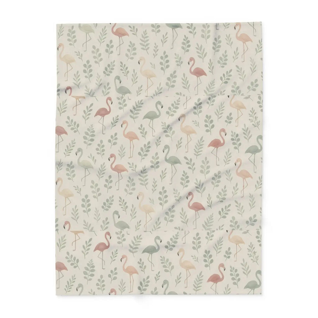 Cozy Flamingo Fleece Blanket - Tropical Vibes - DipaliZ