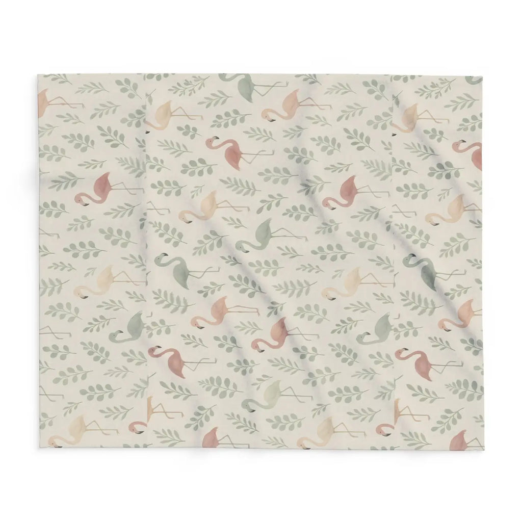 Cozy Flamingo Fleece Blanket - Tropical Vibes - DipaliZ