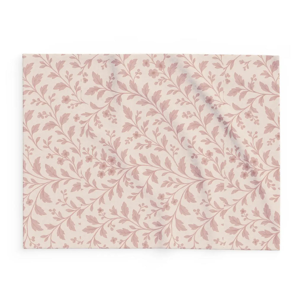 Floral Fleece Blanket - Cozy Arctic Design - DipaliZ