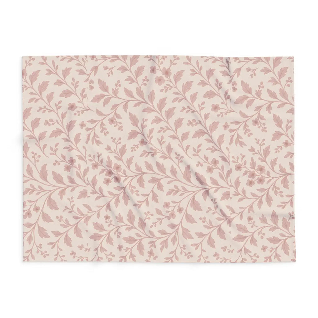 Floral Fleece Blanket - Cozy Arctic Design - DipaliZ