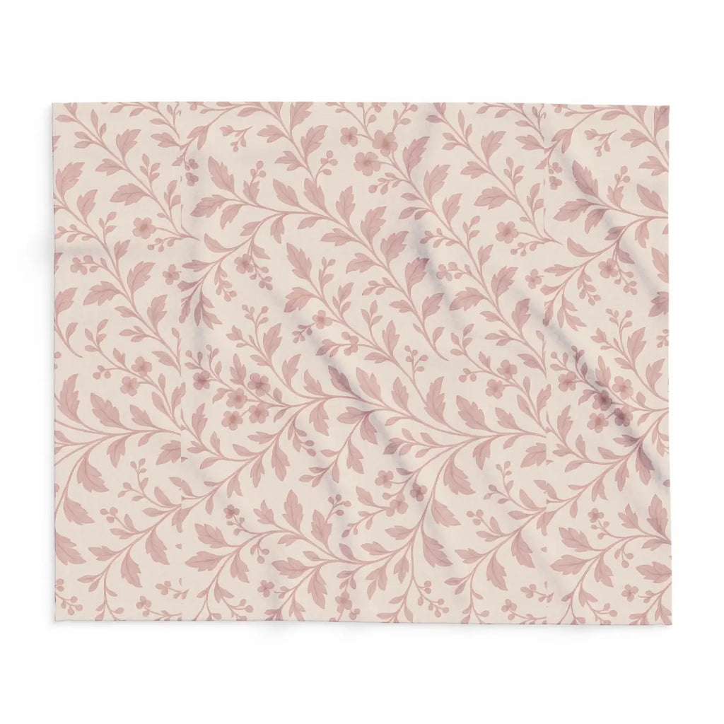 Floral Fleece Blanket - Cozy Arctic Design - DipaliZ