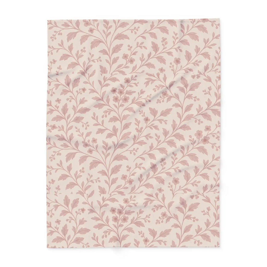 Floral Fleece Blanket - Cozy Arctic Design - DipaliZ