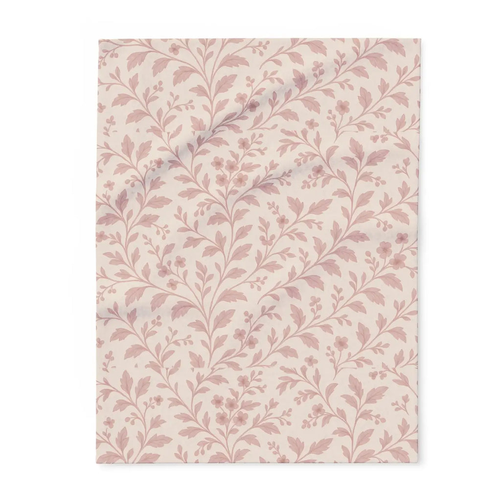 Floral Fleece Blanket - Cozy Arctic Design - DipaliZ