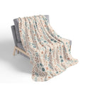 Cozy Floral Fleece Sherpa Blanket - Ultra Soft Warmth - DipaliZ