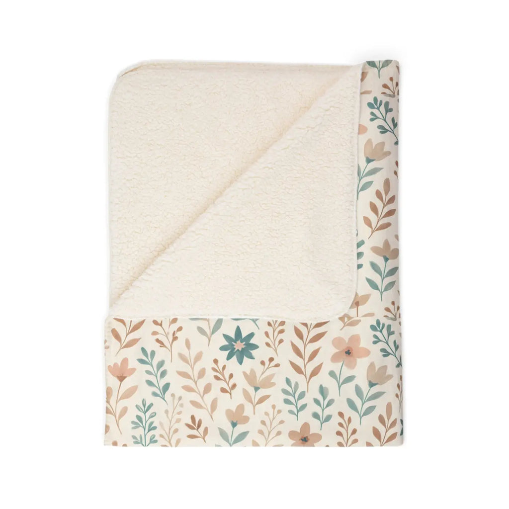 Cozy Floral Fleece Sherpa Blanket - Ultra Soft Warmth - DipaliZ