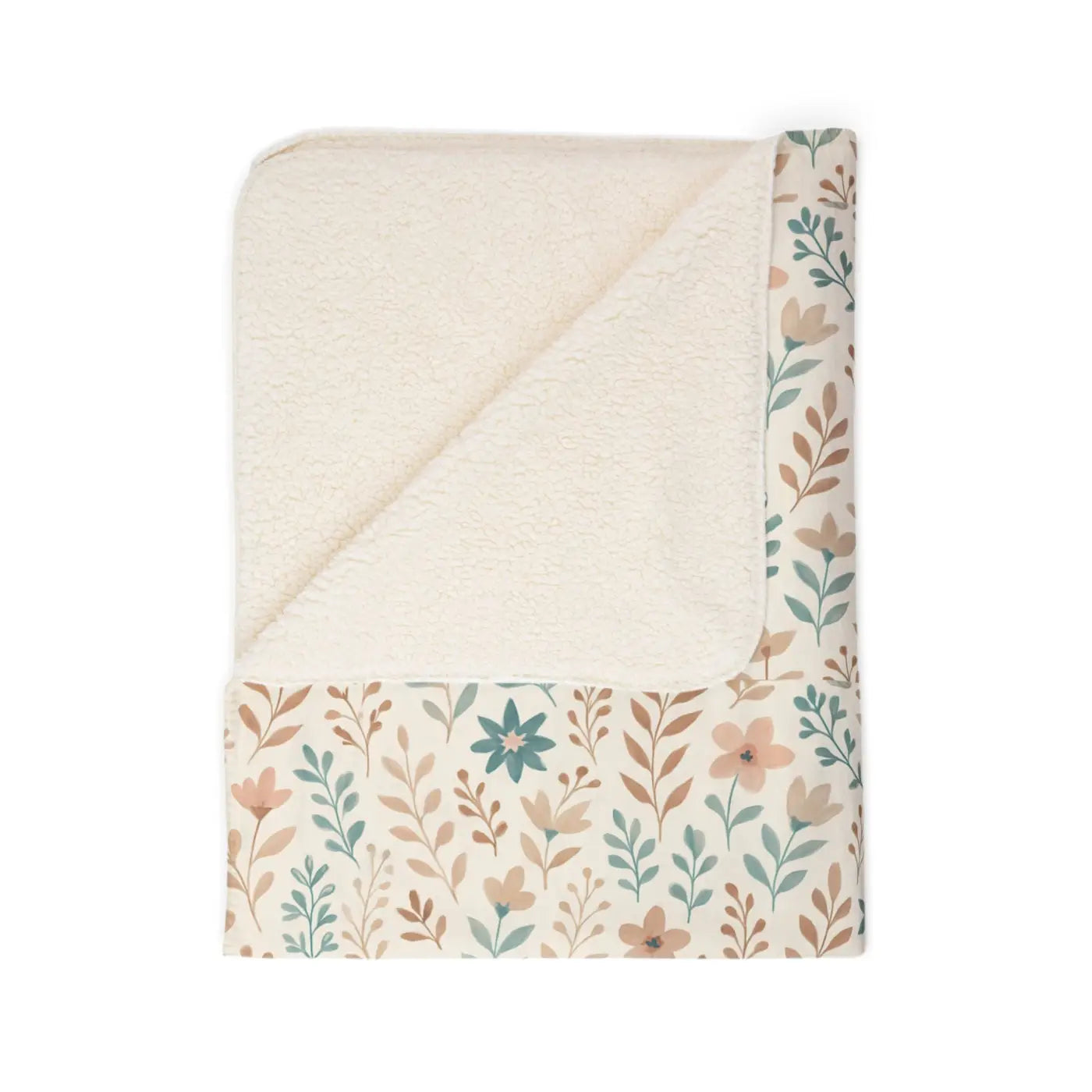 Cozy Floral Fleece Sherpa Blanket - Ultra Soft Warmth - DipaliZ