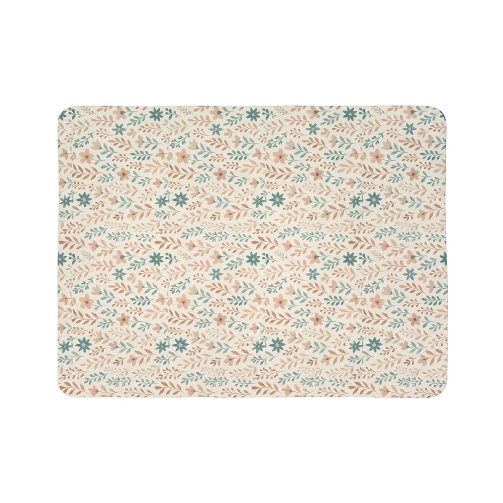 Cozy Floral Fleece Sherpa Blanket - Ultra Soft Warmth - DipaliZ