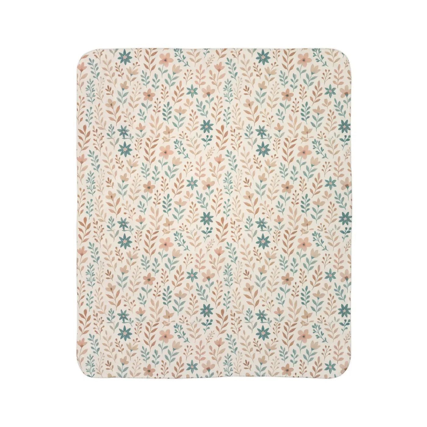 Cozy Floral Fleece Sherpa Blanket - Ultra Soft Warmth - DipaliZ