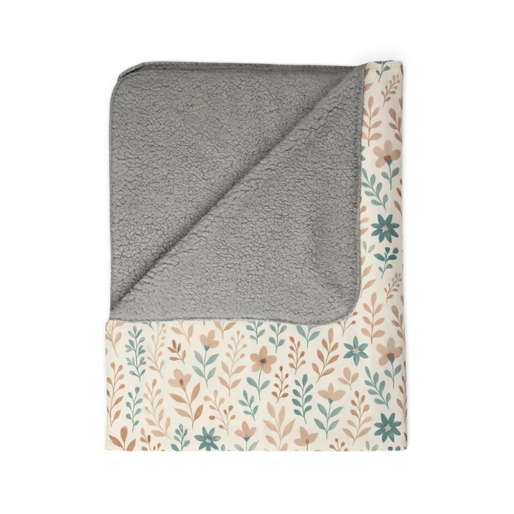 Cozy Floral Fleece Sherpa Blanket - Ultra Soft Warmth - DipaliZ